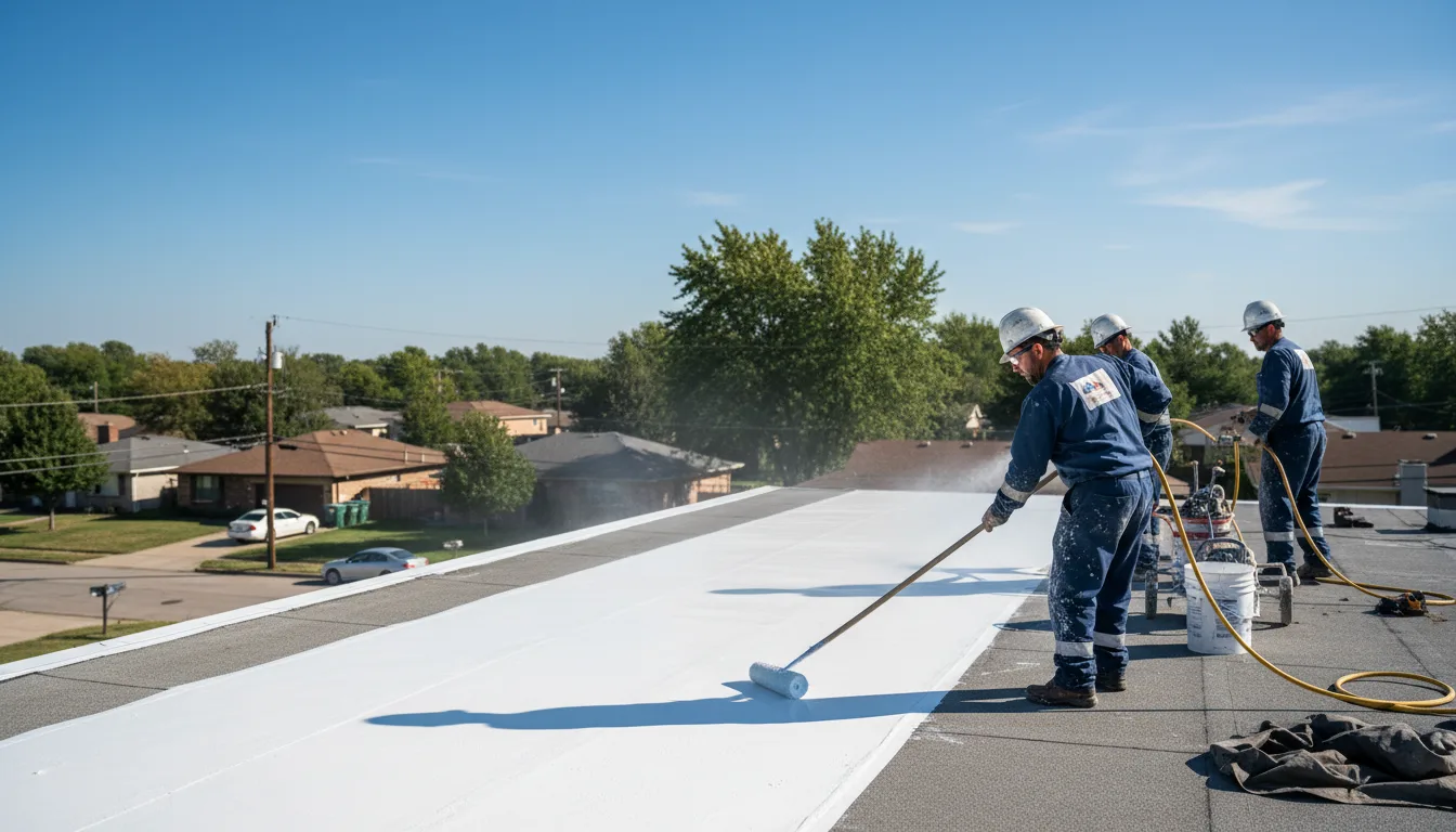 Commercial roof coating in Santa Rosa, TX near me